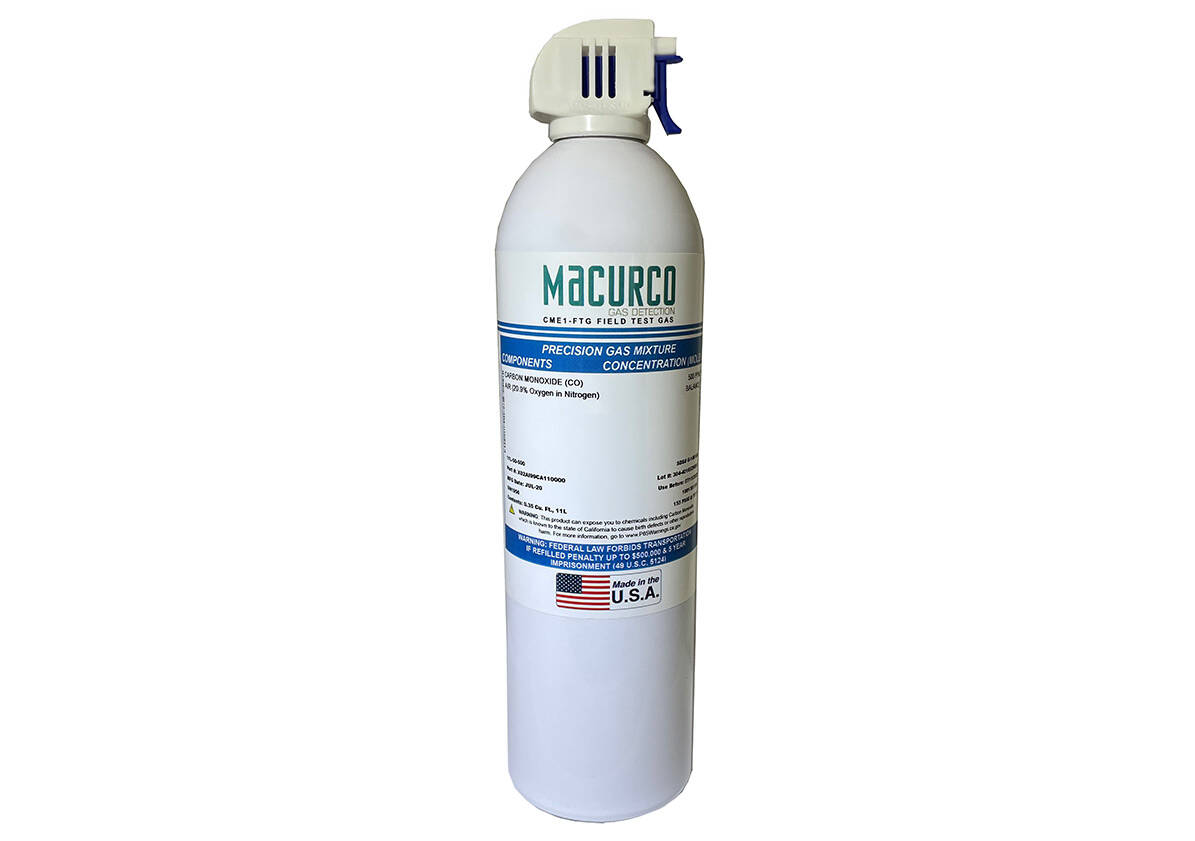 Macurco Carbon Monoxide CO Field Test Gas 11L 500 ppm Aerosol - Bump Test Only (CM-E1-FTG)