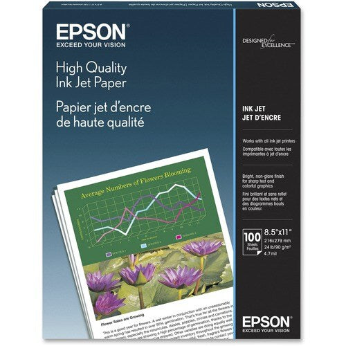 EPSON HIGH QUALITY INKJET PAPER LETTER SIZE 100 SHEETS