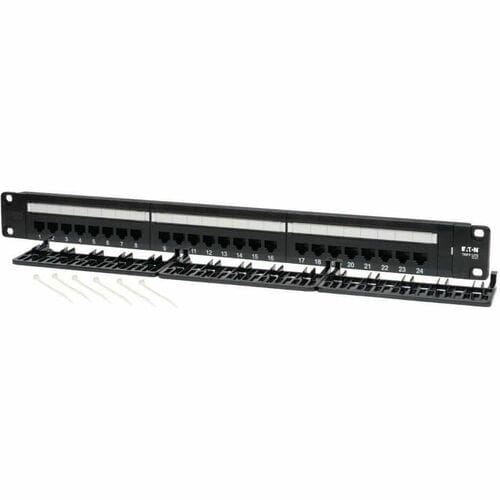 Tripp Lite 24-Port Cat5e Cat5 Rackmount Patch Panel 568B 110 Punch 1URM - 24 x RJ-45