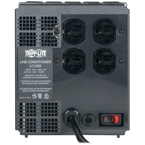 Mini-conditionneur de ligne tour Tripp Lite 1 200 W - Surtension, EMI/RFI, surtension