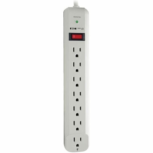Supresor de sobretensiones STRIKER Protect It! de Tripp Lite, 7 tomacorrientes, gris