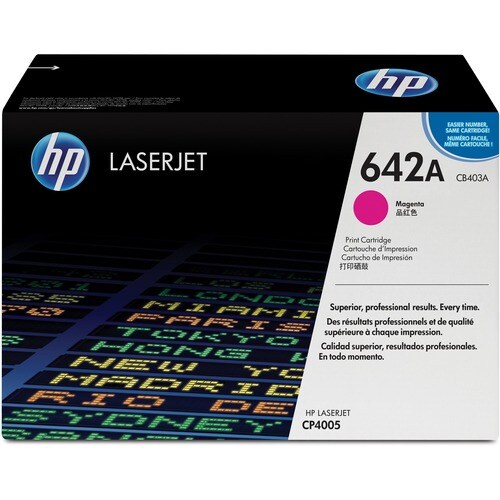 Cartouche de toner laser HP 642A (CB403A) d'origine - Paquet unitaire