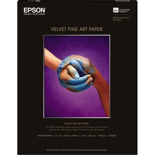 PAPEL DE ARTE TERCIOPELO DE 25 HOJAS DE 17 X 22 PULGADAS