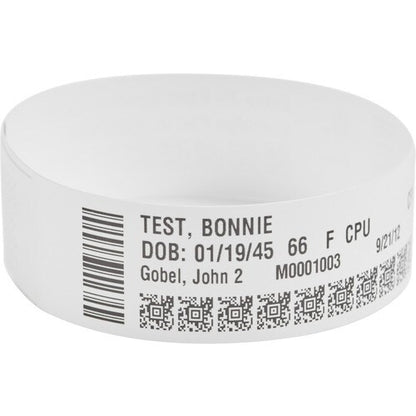 Zebra Wristband Polypropylene 0.75 x 11in Direct Thermal Zeb