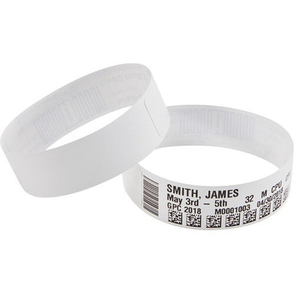 Zebra Wristband Polypropylene 0.75 x 11in Direct Thermal Zeb