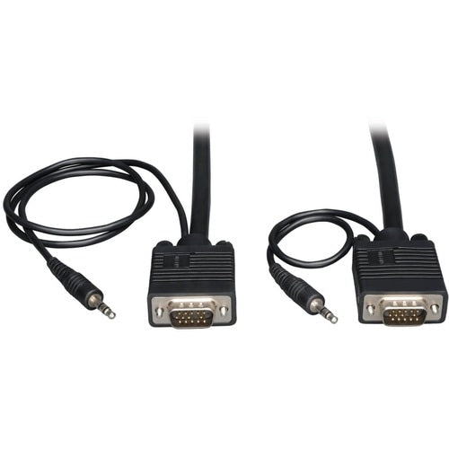 Tripp Lite 50ft VGA Coax Monitor Cable with Audio and RGB High Resolution HD15 3.5mm M/M 5