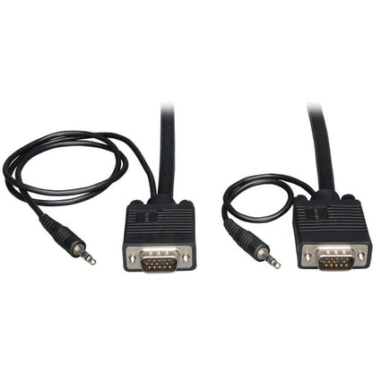 Tripp Lite 50ft VGA Coax Monitor Cable with Audio and RGB High Resolution HD15 3.5mm M/M 5