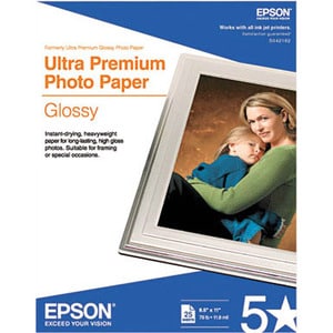 PAPEL FOTOGRÁFICO ULTRA PREM BRILLANTE DE 25 HOJAS, 8X11, TAMAÑO CARTA