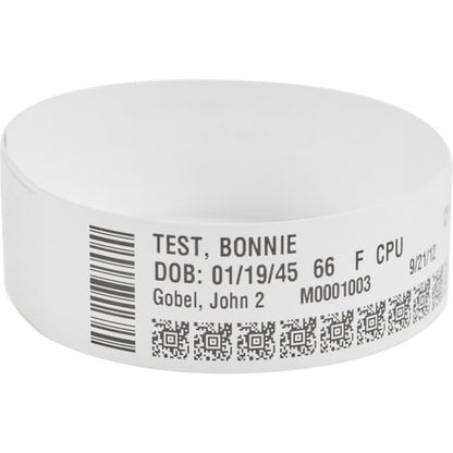 Zebra Wristband Polypropylene 1.25 x 11in Direct Thermal Zebra Z-Band Direct 1 i