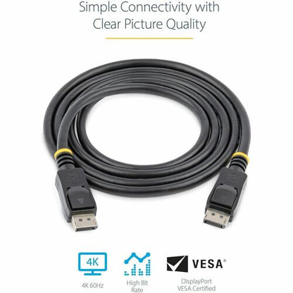 StarTech.com 15ft (5m) DisplayPort 1.2 Cable, 4K x 2K UHD VESA Certified DisplayPort Cable