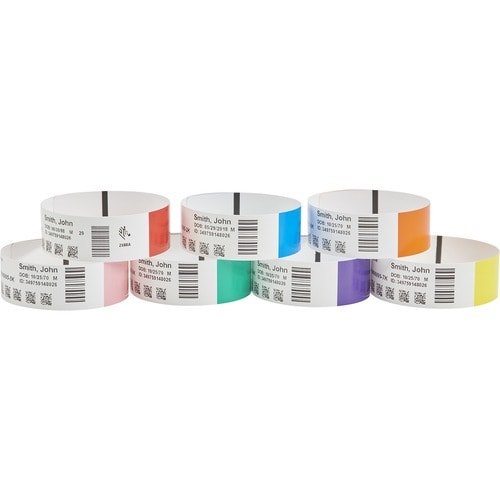 Zebra Wristband Polypropylene 1 x 11in Direct Thermal Zebra Z-Band Direct Green