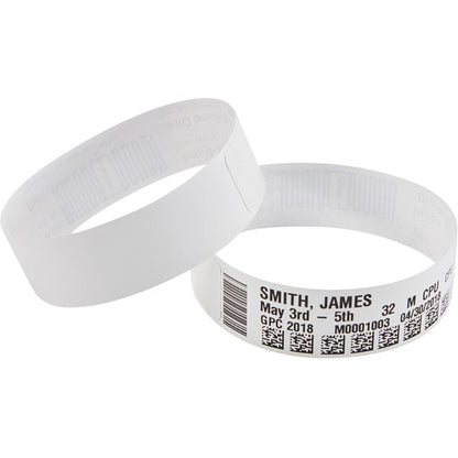 Zebra Wristband Polypropylene 0.75 x 11in Direct Thermal Zebra Z-Band Direct HC1