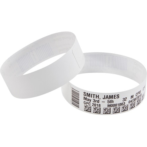 Zebra Wristband Polypropylene 1 x 11in Direct Thermal Zebra Z-Band Direct Yellow