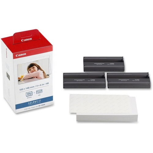 KP-108IN COLOR INK/PAPER SET FOR SELPHY CP SERIES NO RETURNS