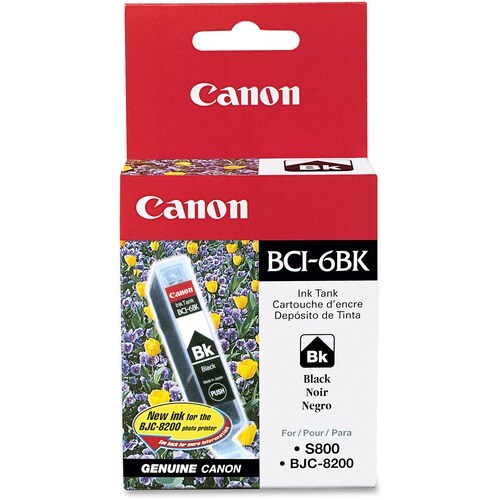 Canon BCI-6Bk Ink Cartridge - Inkjet - Standard Yield - 370
