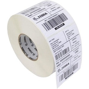 Zebra Tag Paper 1.25 x 2.25in Direct Thermal Zebra Z-Select 4000D 7.5 mil 1 in c