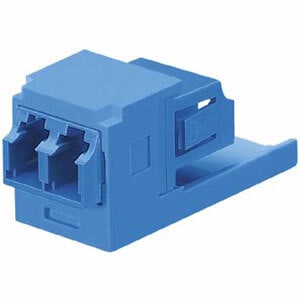 Panduit Mini-Com Fiber Optic Adapter Module - 2 x LC Network Female - Blue