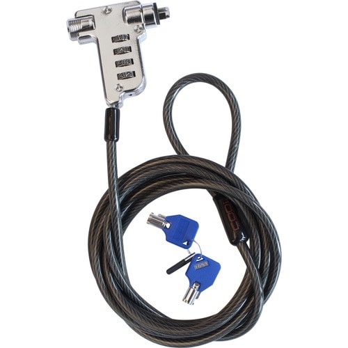 CODi Master Key Combination Cable Lock - 6.5 ft (1.98 m) Dia) Cable - 4-digit -