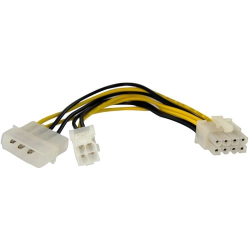StarTech.com 6in 4 Pin to 8 Pin EPS Power Adapter with LP4