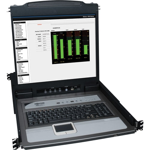 Tripp Lite NetDirector Console RM LCD KVM Switch with 8 Cables - Steel Housing