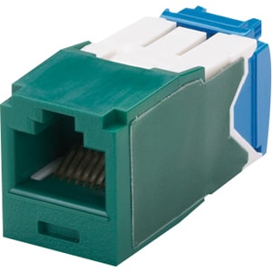 Panduit Mini-Com TX-6 Modular Insert - 1 - 1 x RJ-45 Network Female - Green