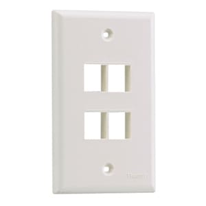 Panduit NetKey 4 Sockets Single Gang Faceplate  - MOQ (minimum order quantity)10
