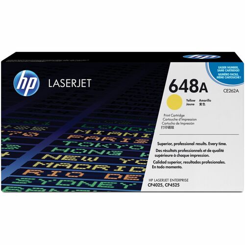 Cartouche de toner laser HP 648A (CE262A) d'origine à rendement standard