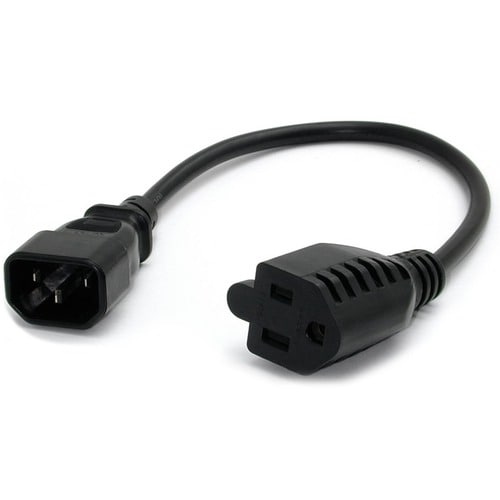 StarTech.com 1ft (0.3m) Power Extension Cord