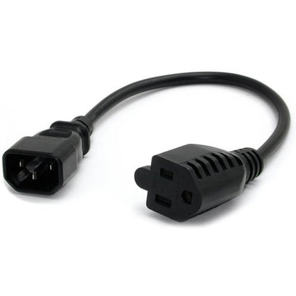 StarTech.com 1ft (0.3m) Power Extension Cord