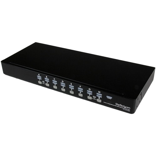 Commutateur KVM USB CNSL 16 ports noir 1U à montage en rack avec affichage à l'écran