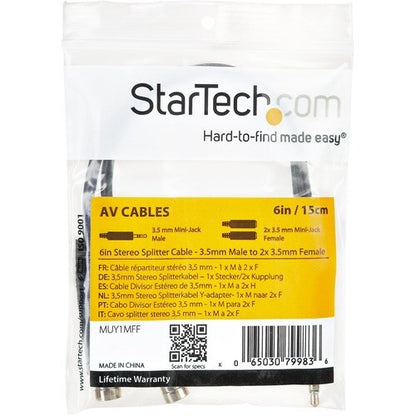 StarTech.com Stereo Splitter Cable