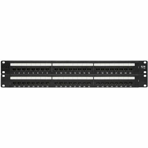 Tripp Lite 48-Port Cat6 Cat5 Patch Panel Rackmount 110 Punch Down RJ45 Ethernet