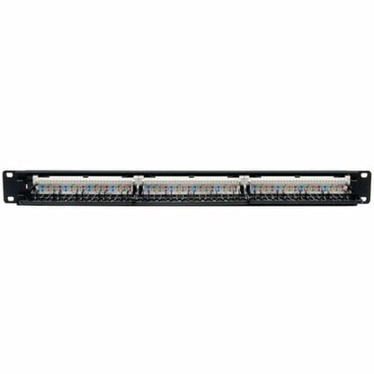 Tripp Lite 24-Port Cat6 Cat5 Patch Panel Rackmount 110 Punch Down RJ45 Ethernet 1URM - 24