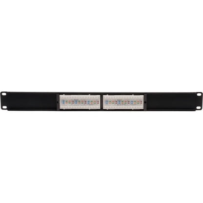 Tripp Lite 12-Port Cat6 Cat5 Patch Panel 568B 110 Punch Down Rackmount RJ45 1URM TAA - 12