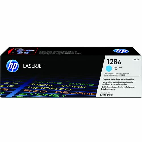 CARTOUCHE D'IMPRESSION LASERJET CYAN 128A POUR IMPRESSION AIO NOIR ET BLANC