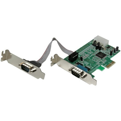 StarTech.com 2 Port Low Profile PCI Express Serial Card - 16550 - Add 2 high