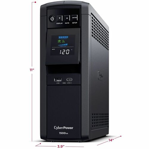 Cyber Power CyberPower PFC Sinewave CP1500PFCLCD - Capacity: 1500VA /1000W