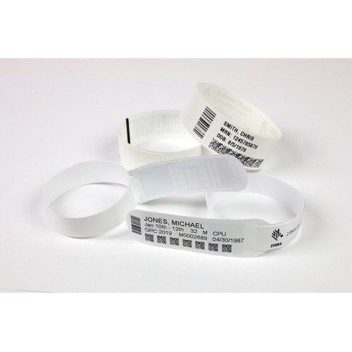 Zebra Wristband Polypropylene 1 x 10in Direct Thermal Zebra Z-Band Fun Pink 1 in