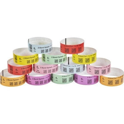 Zebra Wristband Polypropylene 1 x 10in Direct Thermal ZebraZ-Band Fun Red 1 in c
