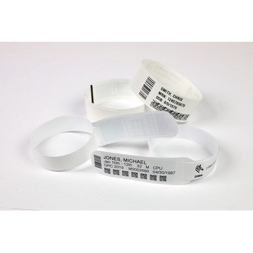 Zebra Wristband Polypropylene 1 x 10in Direct Thermal Zebra