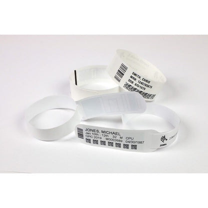 Zebra Wristband Polypropylene 1 x 10in Direct Thermal Zebra Z-Band Fun Orange 1