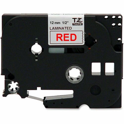 12MM RED ON WHITE TAPE FOR .P-TOUCH