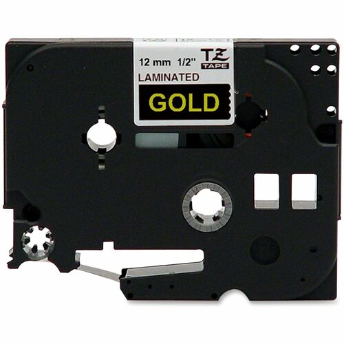 12MM GOLD ON BLACK TAPE FOR MULTI 25 P-TOUCH