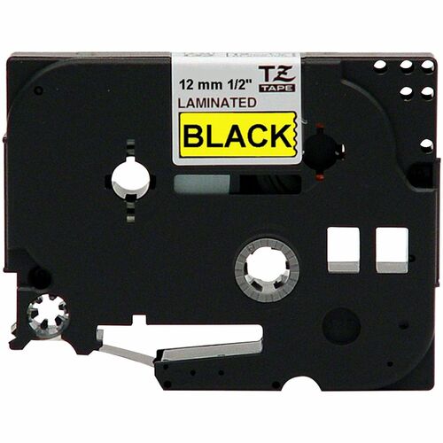 Cartouche de ruban laminé P-touch TZe - Largeur 12,70 mm (1/2 po) - Rectangulaire - Jaune