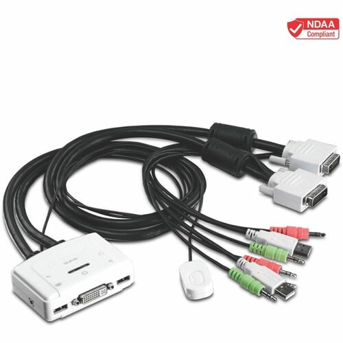 2PORT 2U 2XUSB TYPEA 2XDVI-I 2X 3.5MM AUDIO 2X3.5MM MIC KVM SWITCH