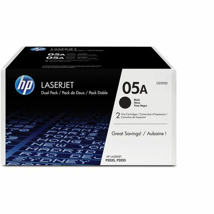 Cartouche d'impression double toner noir 05A pour LaserJet