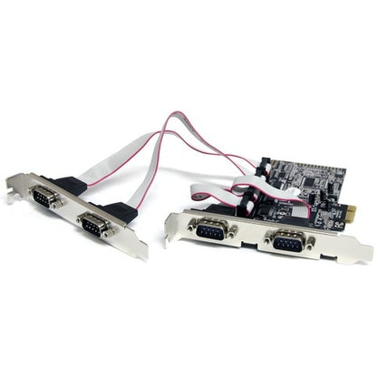 StarTech.com 4 Port PCIe Serial Adapter Card with 16550 - Add 4 RS