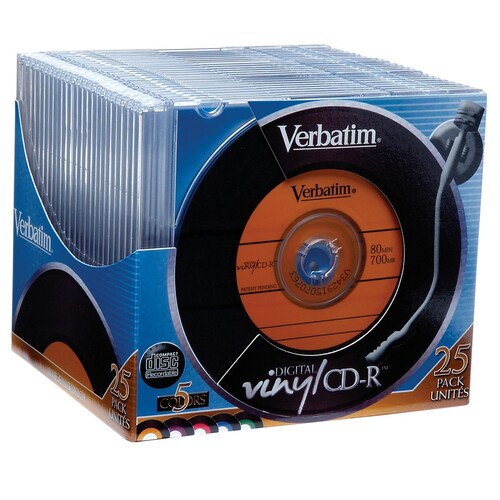 Verbatim Digital Vinyl 16x CD-R Media - 700MB - 25 Pack