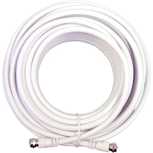 Câble coaxial Wilson Electronics Wilson 50 pi. Blanc RG6 à faible perte (F mâle)