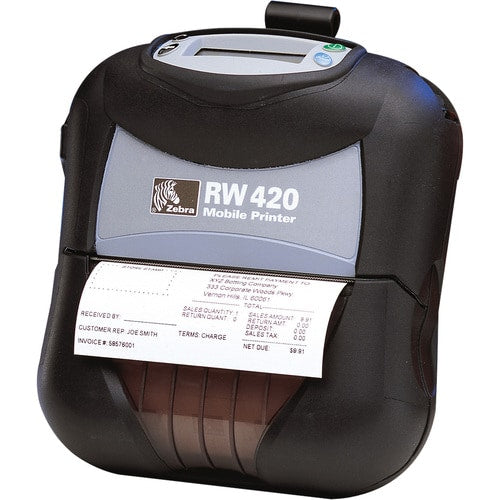 Zebra RW420 Mobile Direct Thermal Printer - Monochrome - Portable - Receipt Prin